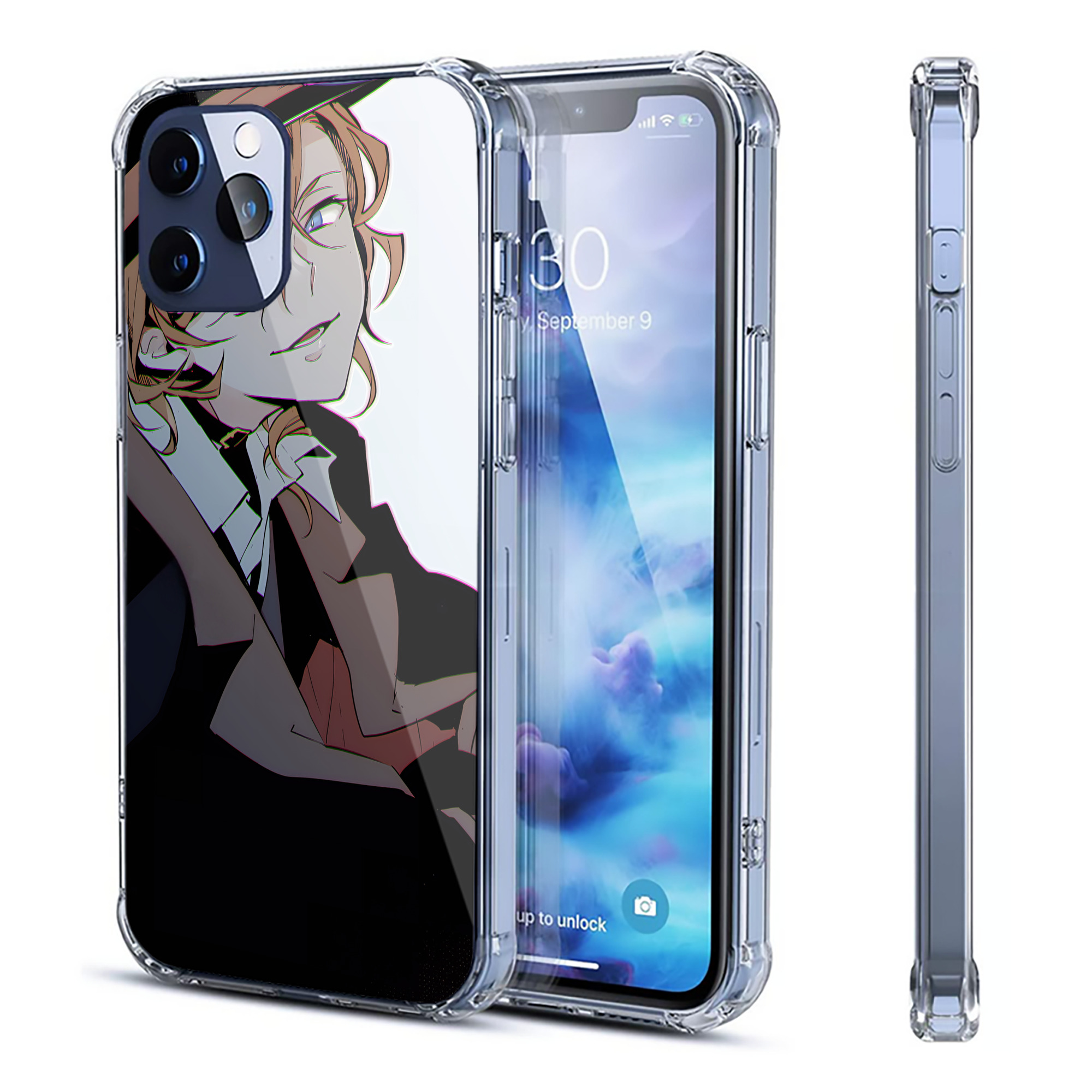 （画像用） 文豪ストレイドッグス Bungo Stray Dogs 【iPhone 12シリーズ対応】透明スマホケース（クリアソフトケース）